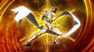 Hibiki's transformation in Symphogear (Image Source: Satelight)
