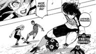 Karasu steals the ball from Loki (Image Source: K Manga)