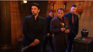 Chad, Theo, Tony, and EJ paid respects to Stefano on Days of our Lives | Image: Peacock