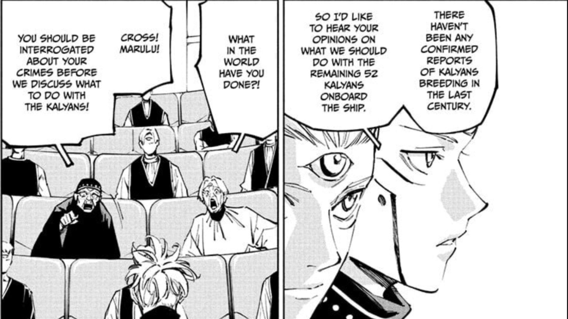 The discussion about the Kalyans - Source: Shueisha