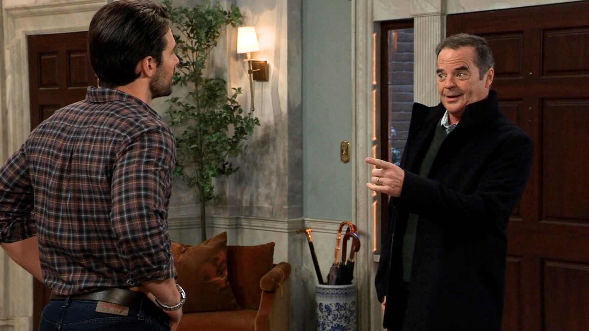 Chase thinks he is in the clear with a happy Ned | Image: ABC