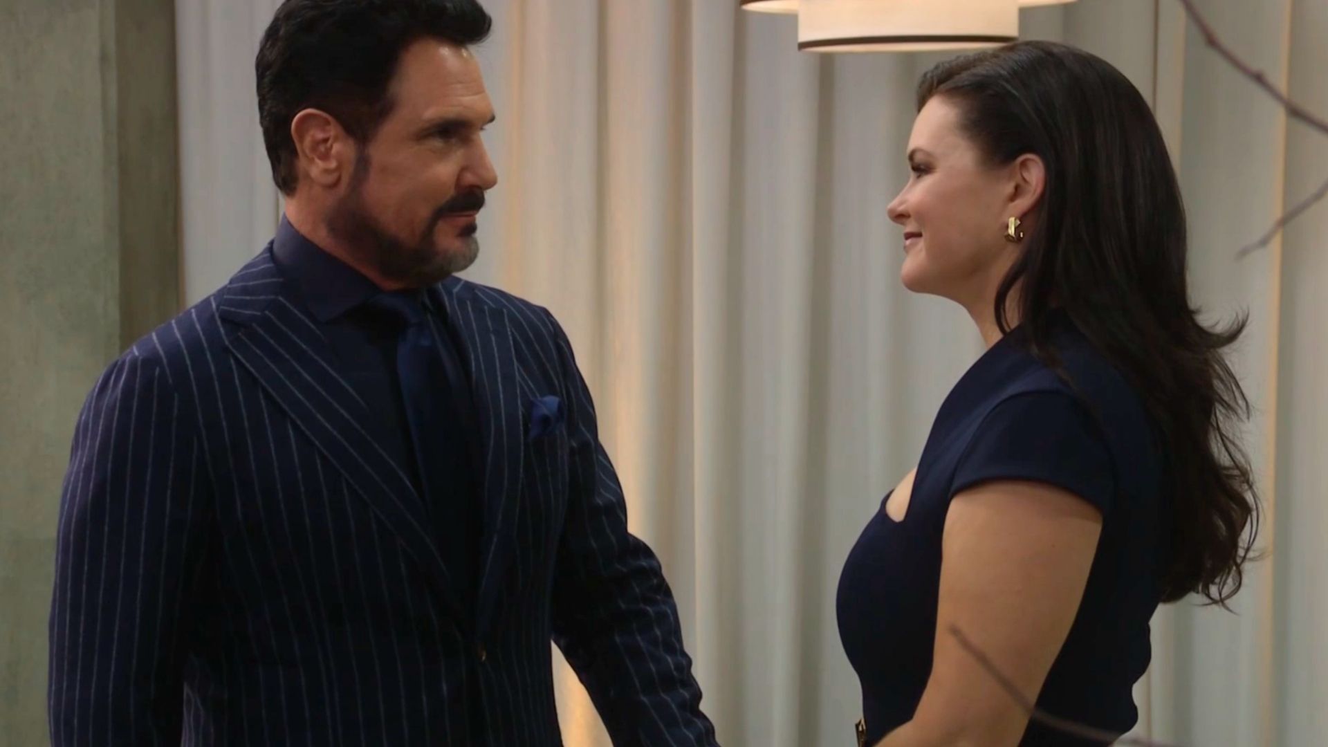 Bill and Katie looked forward to the show | Image: CBS