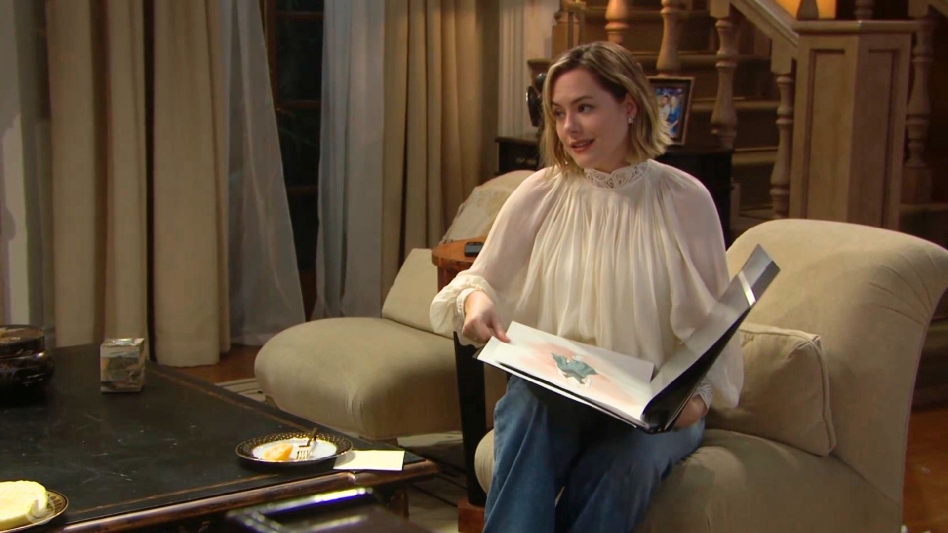 Hope looked over Deke's designs | Image: CBS