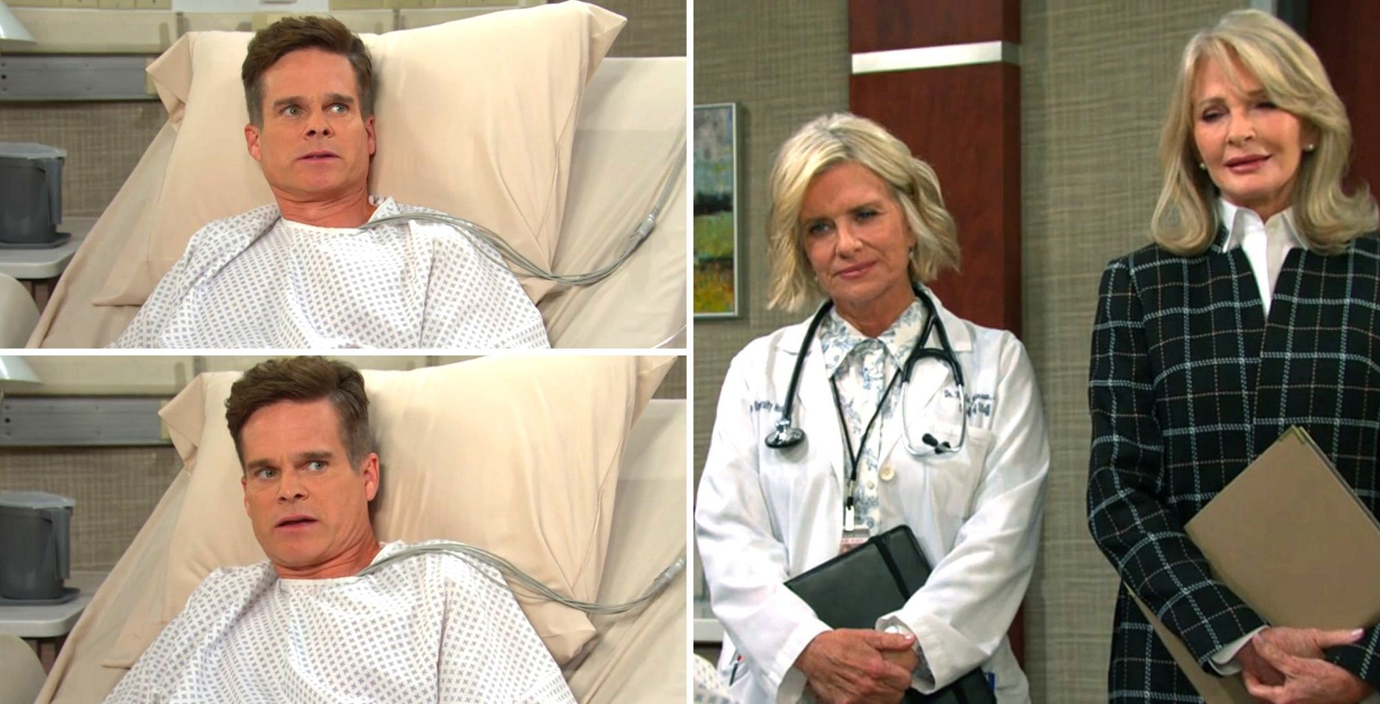 Leo reacts to Kayla and Marlena's expressions | Image: Peacock