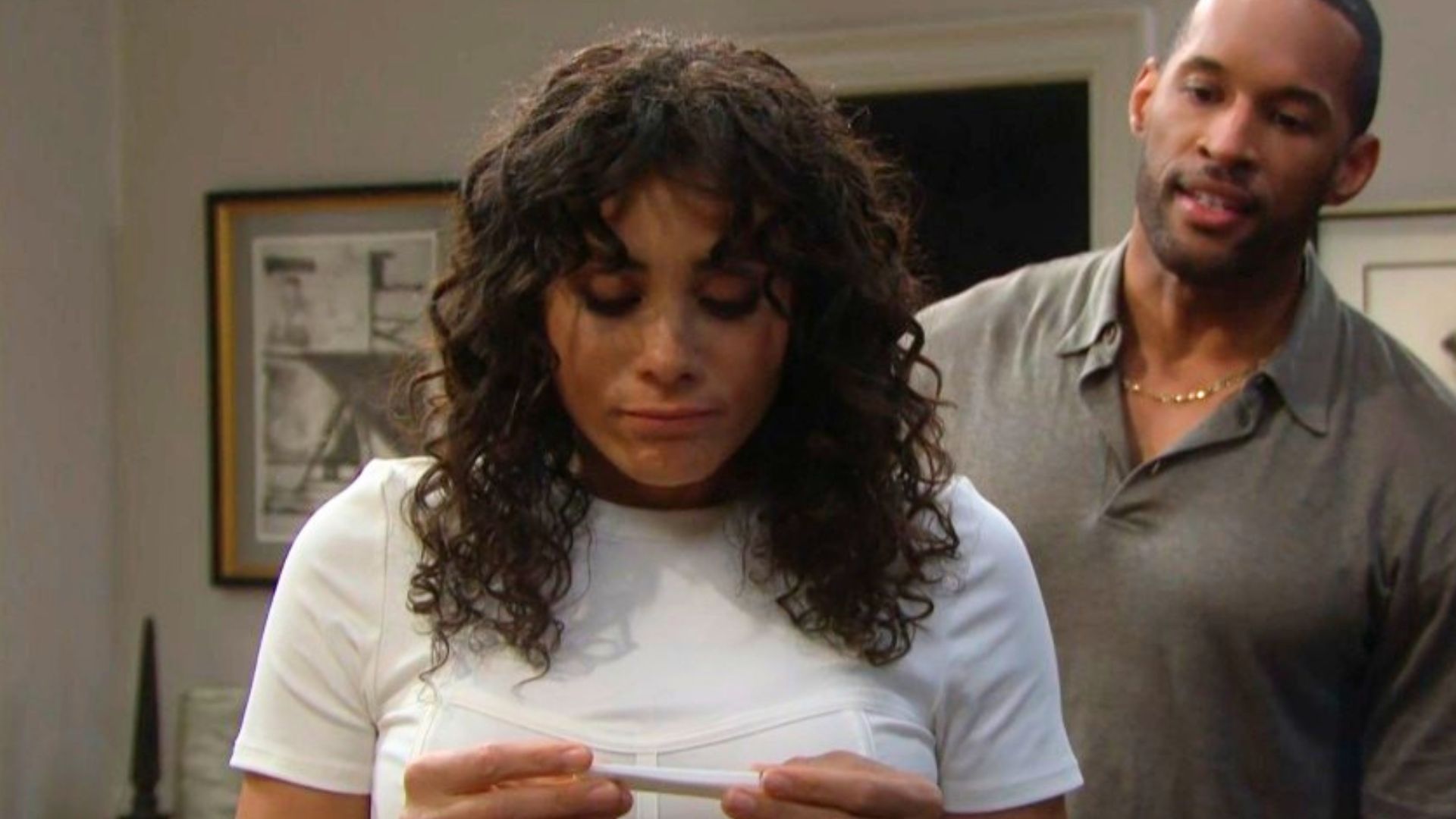 Daphne read her pregnancy test | Image: CBS