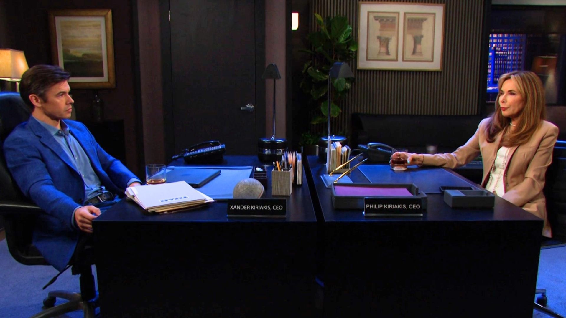 Xander and Kate discussed business | Image: Peacock