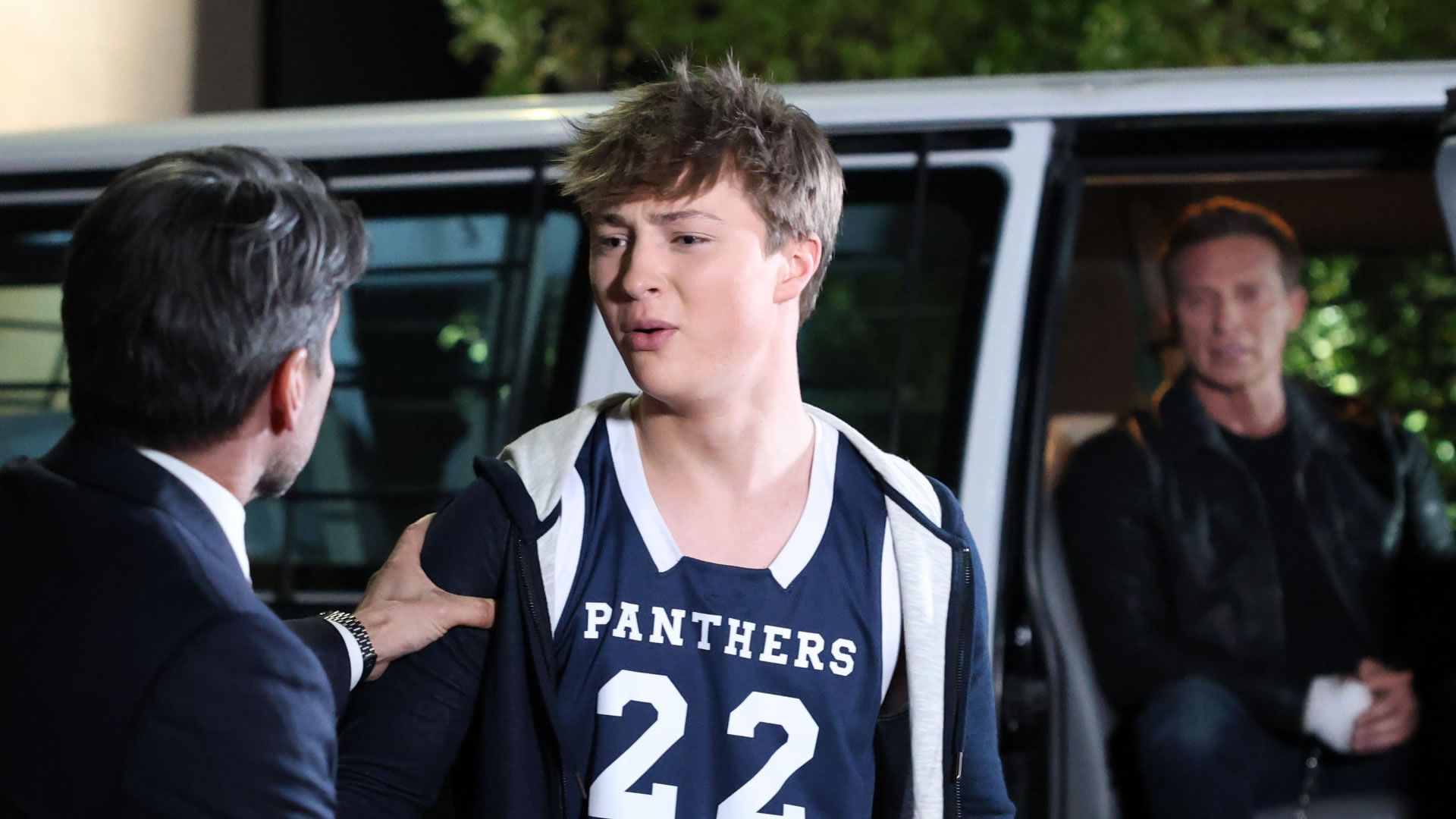 Danny is upset as Jason is taken on General Hospital. | Image ABC