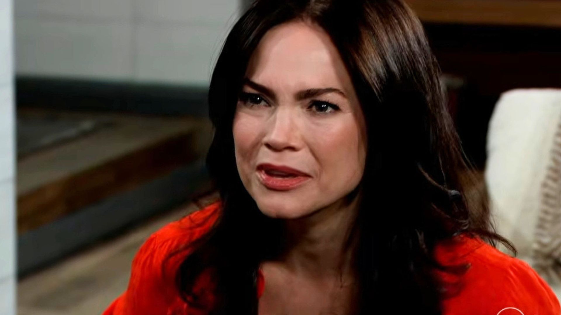 Elizabeth wonders what Drew is blinking | Image: ABC