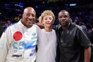 Celebrities At The Los Angeles Lakers Game - Source: Getty
