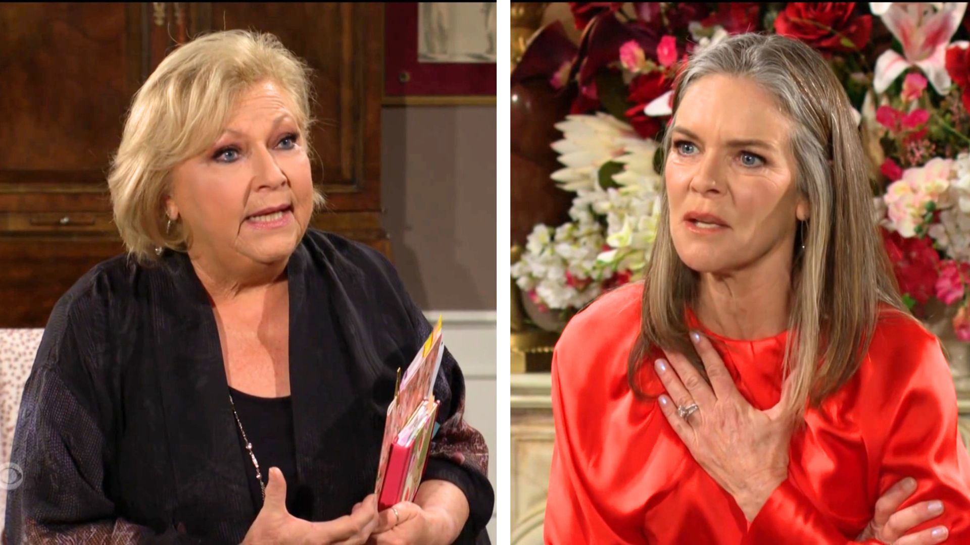 Beth Maitland and Susan Walters as Traci Abbott and Diane Jenkins Abbott