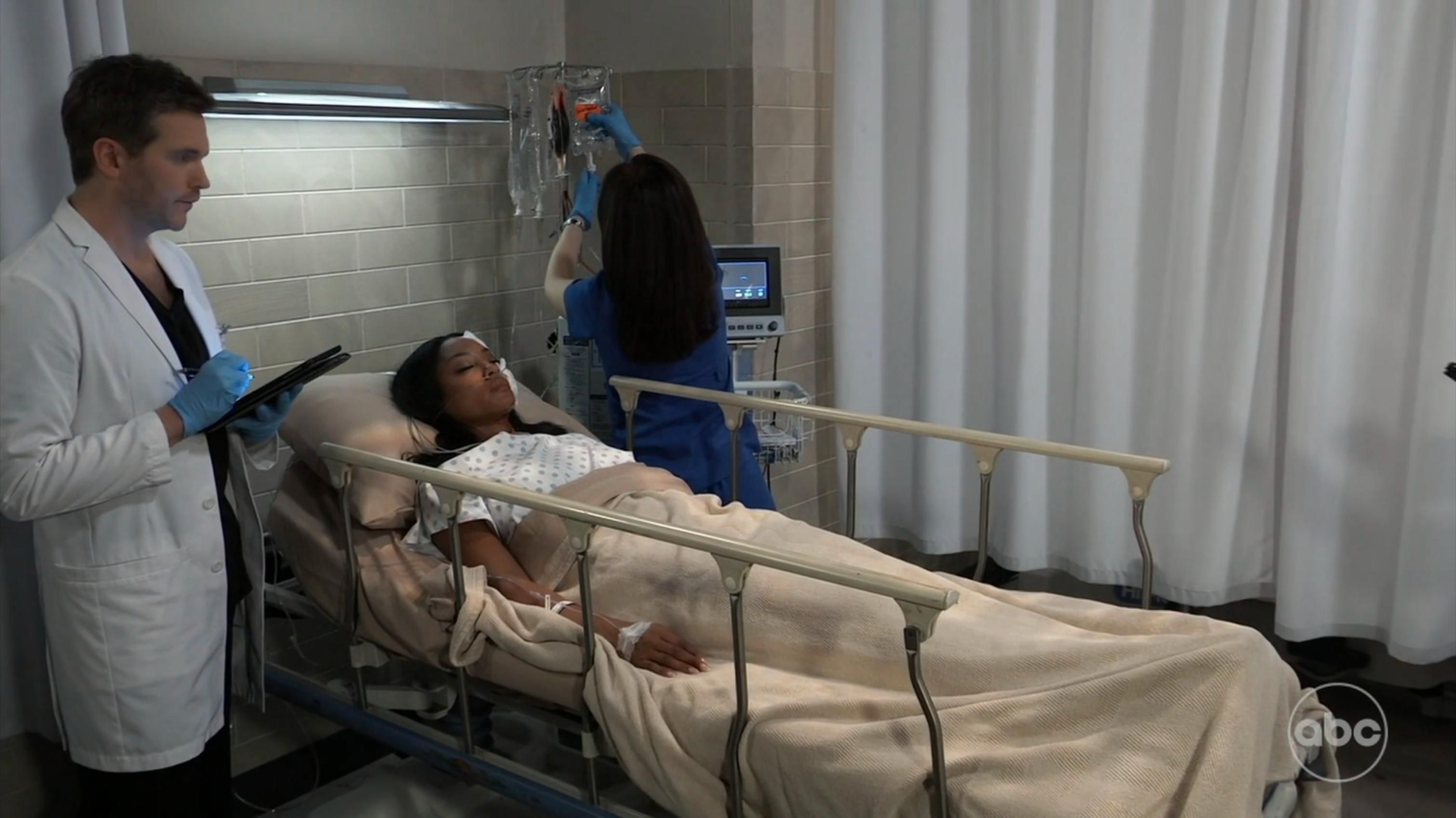 General Hospital's Jordan struggles to stay alive | Image: ABC