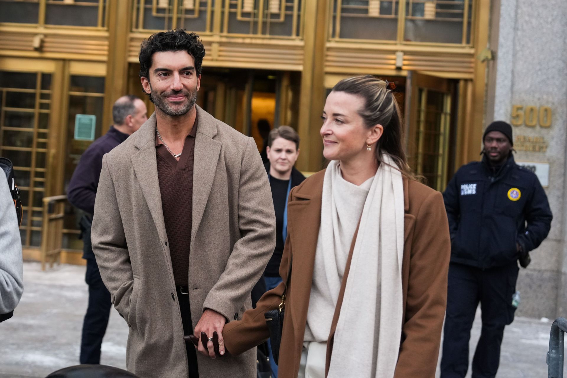 Justin Baldoni and Emily Baldoni At Court For Continued Settlement Talks - Source: Getty