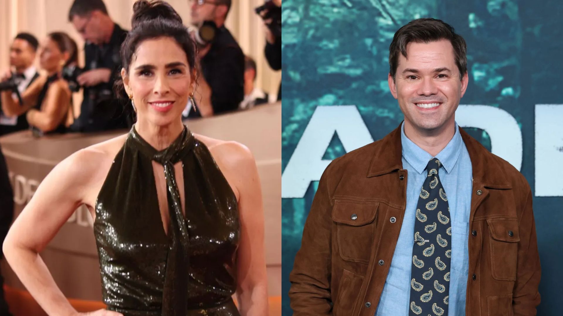 Sarah Silverman and Andrew Rannells - Source: Getty