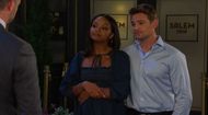 Days of our Lives' Johnny and Chanel extend an olive branch to EJ. | Image: Peacock