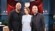 Shemar Moore (Malcolm), Christel Khalil (Lily), and Bryton James (Devon) on The Young and the Restless | Image: JPI