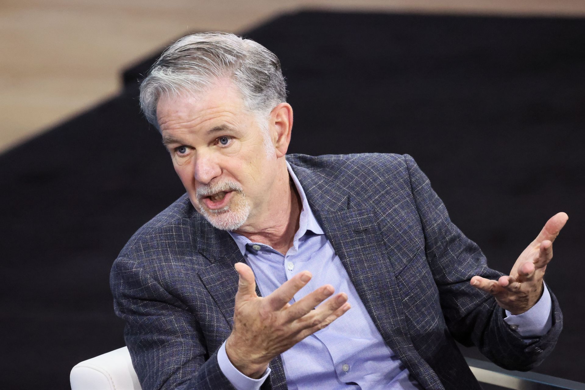 Reed Hastings at the New York Times DealBook Summit Held In New York City - Source: Getty