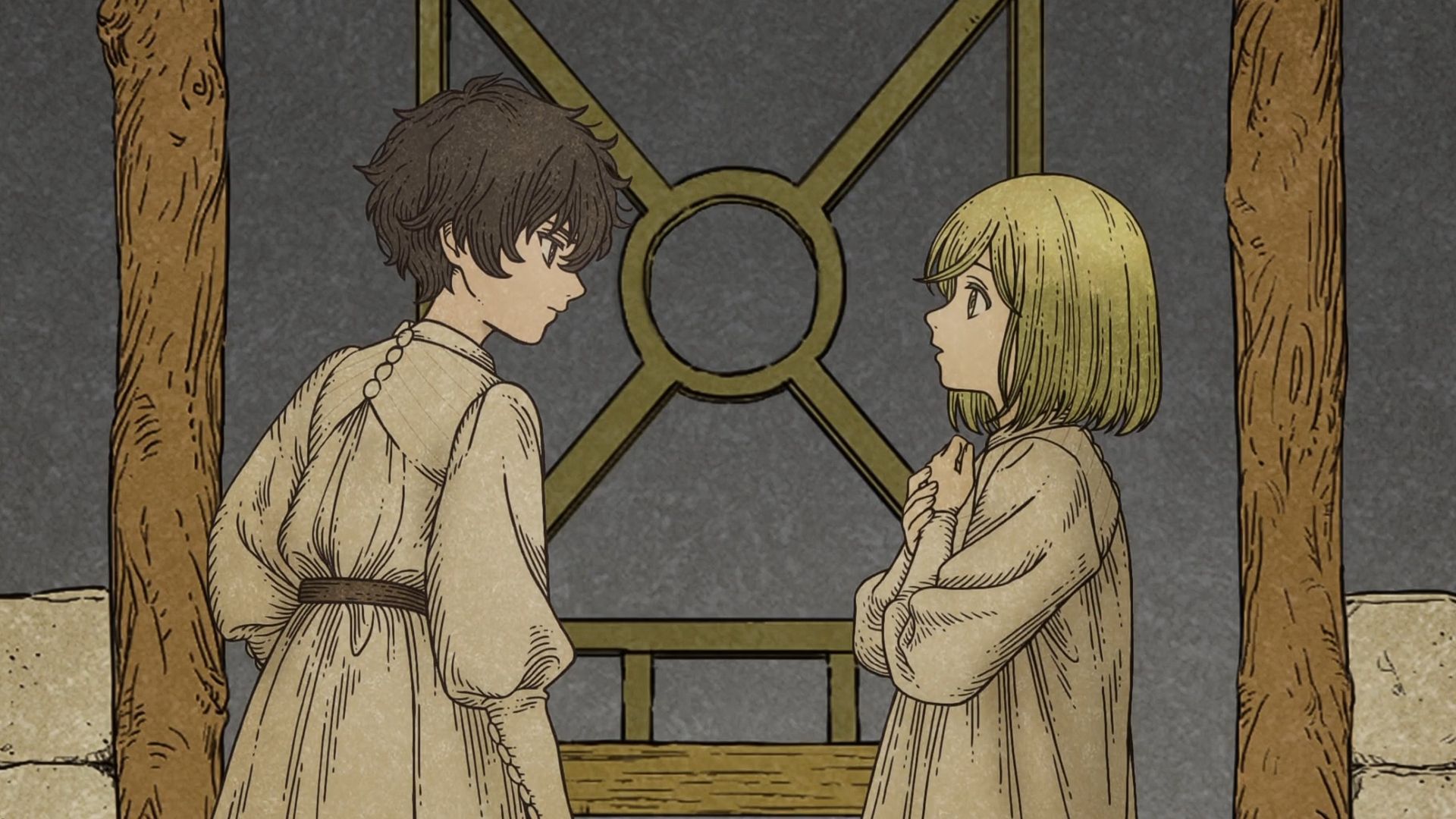 Agott and Coco at the end of Witch Hat Atelier episode 2 - Source: BUG FILMS