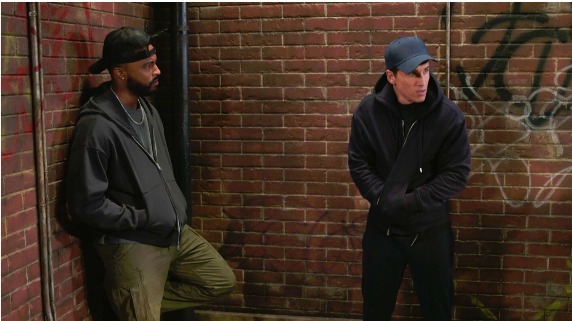 Jibre Hordges as Jacob Hawthorne and Mike Manning as Bradley ‘Smitty’ Smith on Beyond the Gates | Image: CBS