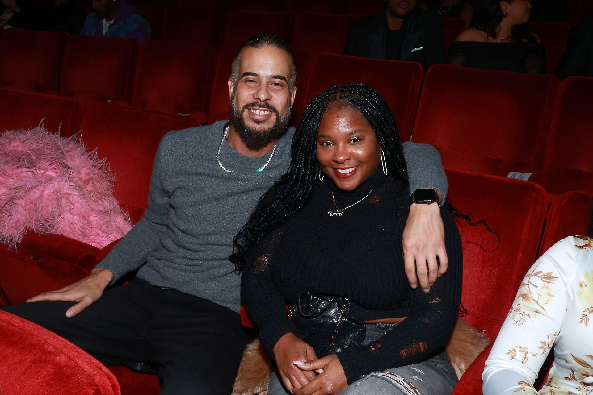 Torrei Hart (R) attends "Aftershock: The Nicole P Bell Story" LA Red Carpet Premiere - Source: Getty