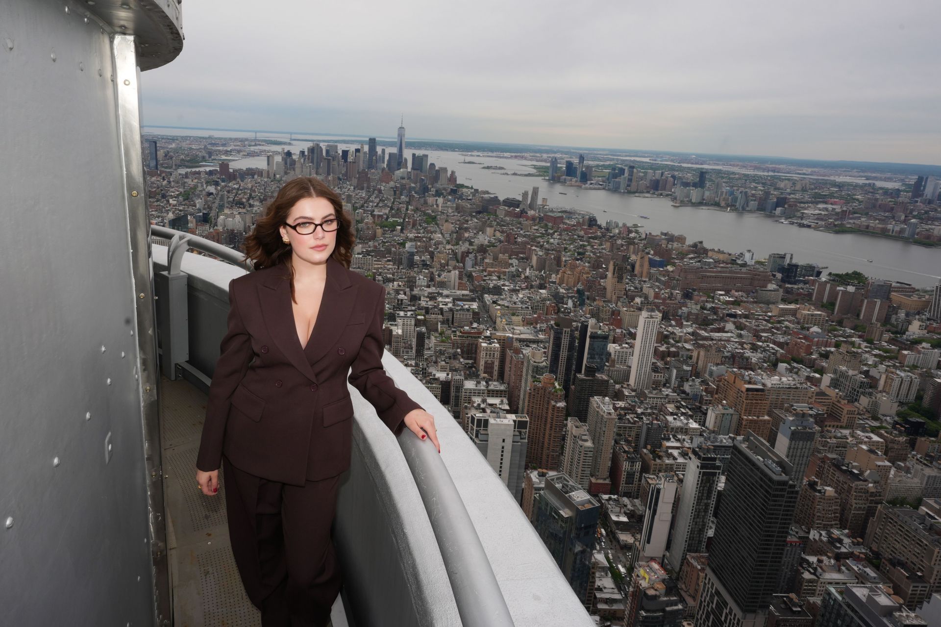 Ella Bright, Belmont Cameli, Stephen Kalyn, Mika Abdalla, Josh Heuston, Antonio Cipriano, Jalen Thomas Brooks and Louisa Levy of Prime Video’s Off Campus Visit the Empire State Building - Source: Getty