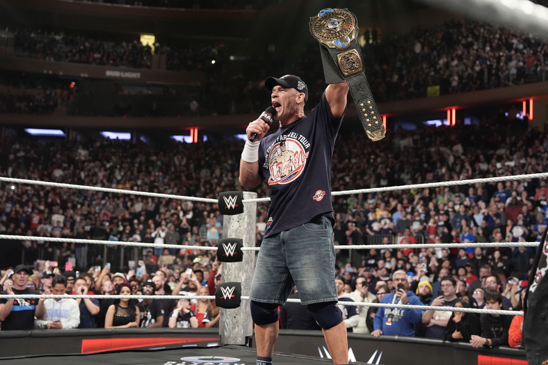 Intercontinental Champion John Cena enters the ring during Monday Night RAW at Madison Square Garden on November 17, 2025 in New York City - Source: Getty