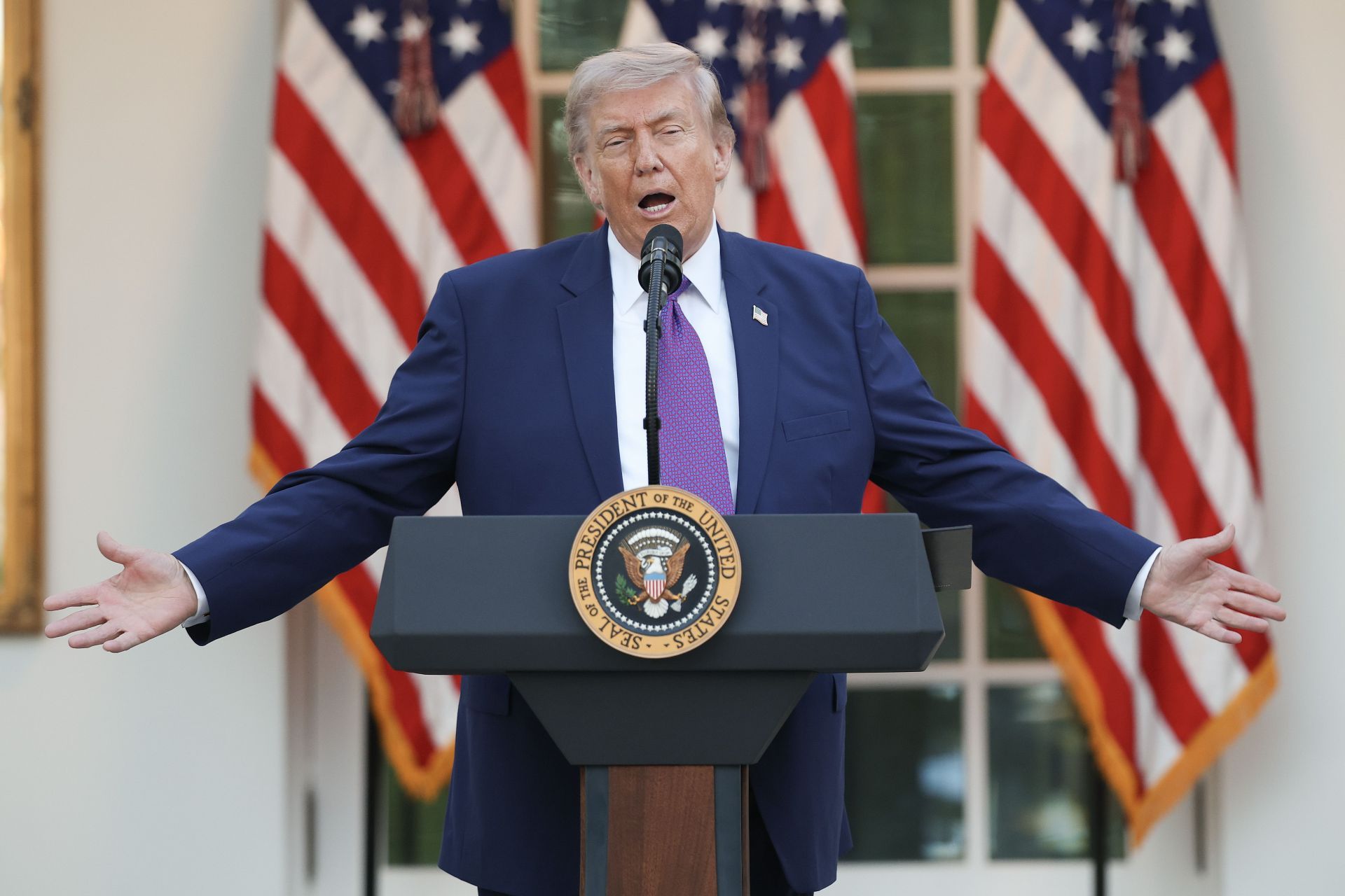 President Trump Holds A Dinner For National Police Week In The Rose Garden - Source: Getty