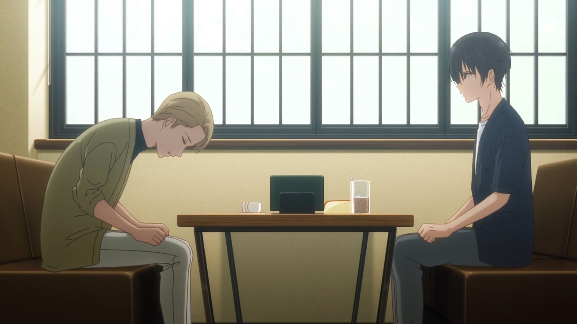 Asahi asking Amane to look after Mahiru - Source: Project No. 9