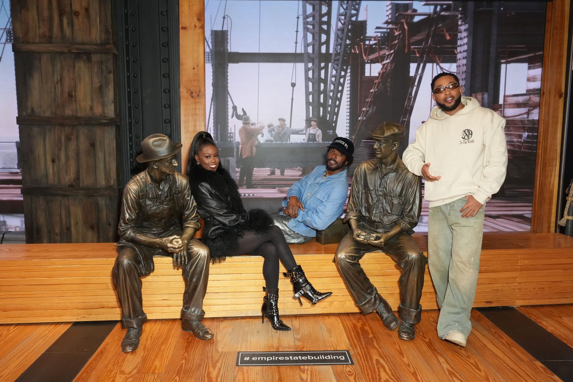 Luke James, Jacob Latimore and Birgundi Baker Visit the Empire State Building Ahead of the Season 7 Premiere of Paramount's "The Chi" - Source: Getty