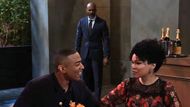 Curtis watched Isaiah and Portia in a scene from General Hospital | Image: ABC