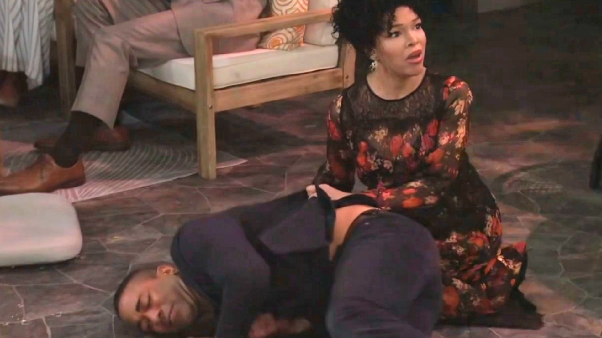 Portia tends to Isaiah | Image: ABC