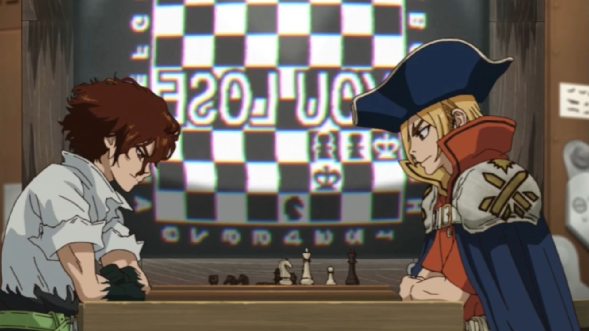 Sai and Nanami playing chess - Source: TMS Entertainment