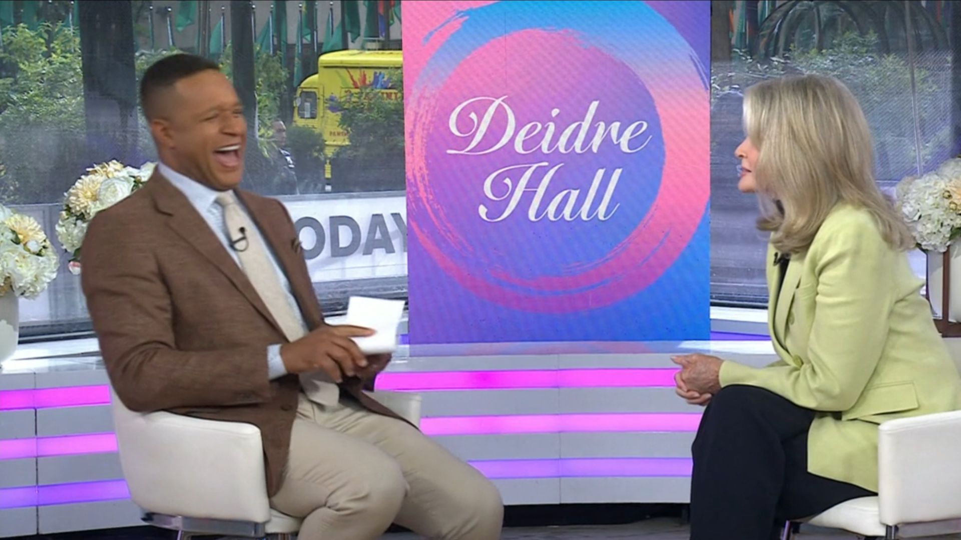Craig Melvin, TODAY host, and Deidre Hall, who plays Dr. Marlena Evans Black | Image: TODAY/NBC