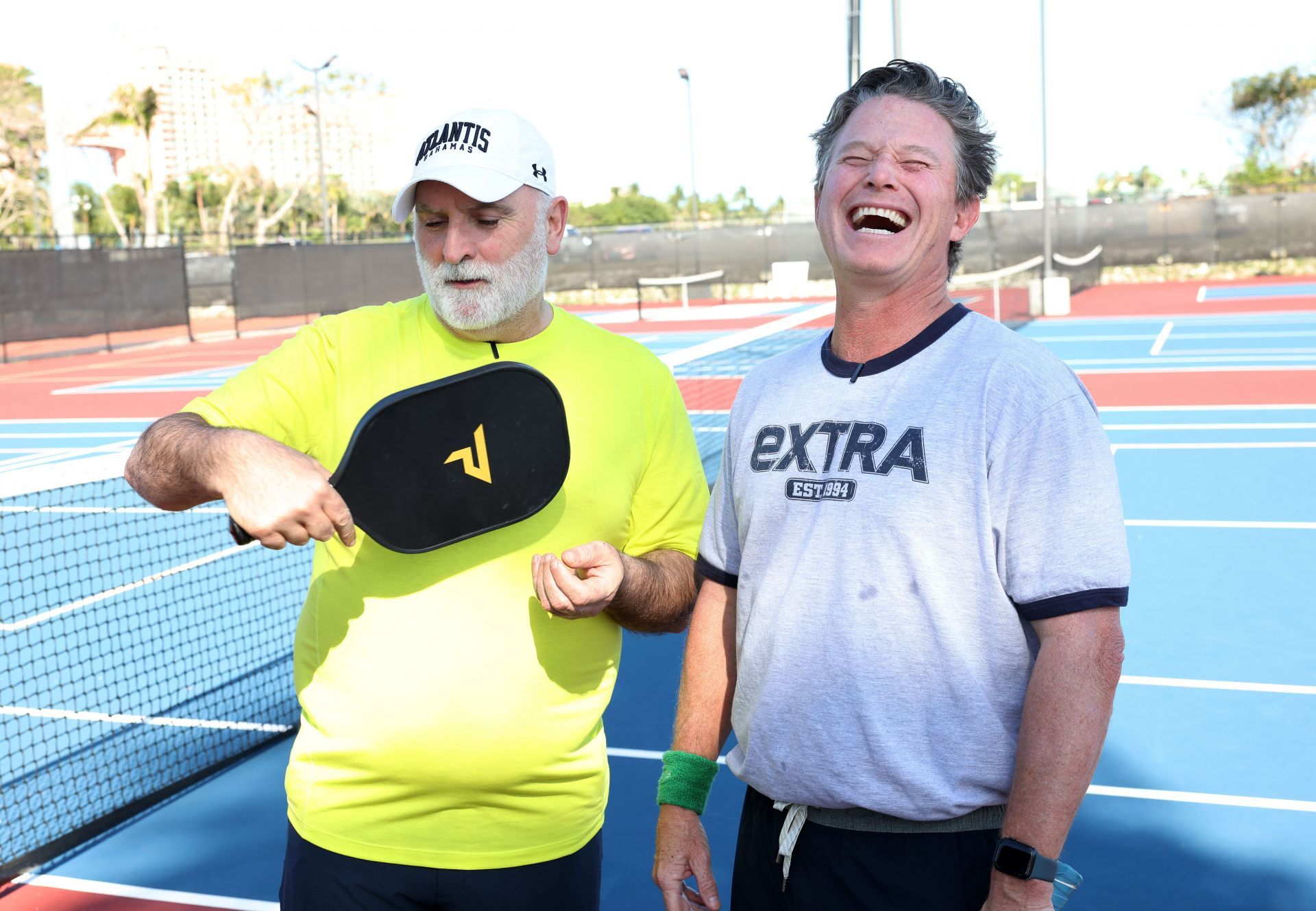 Chef José Andrés and TV Host Billy Bush are seen before a game of pickleball at Nassau Paradise Island Wine & Food Festival at Atlantis Paradise Island on March 15, 2025 in Nassau, Bahamas- Source: Getty