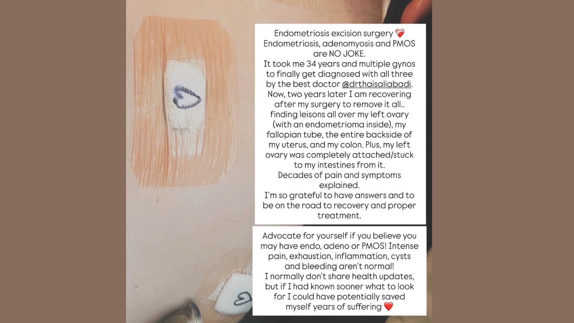 Courtney Hope used Instagram Stories to tell her important tale | Image: Courtney Hope, Instagram
