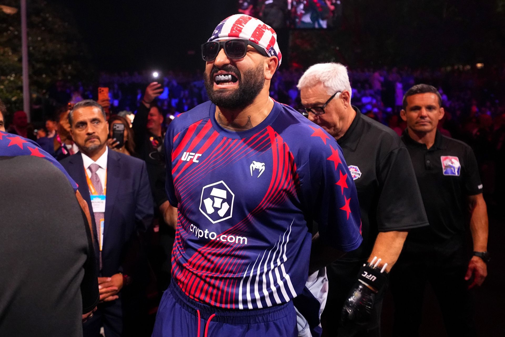 Josh Hokit walks to the Octagon at the UFC Freedom 250: Hokit v Lewis - Source: Getty
