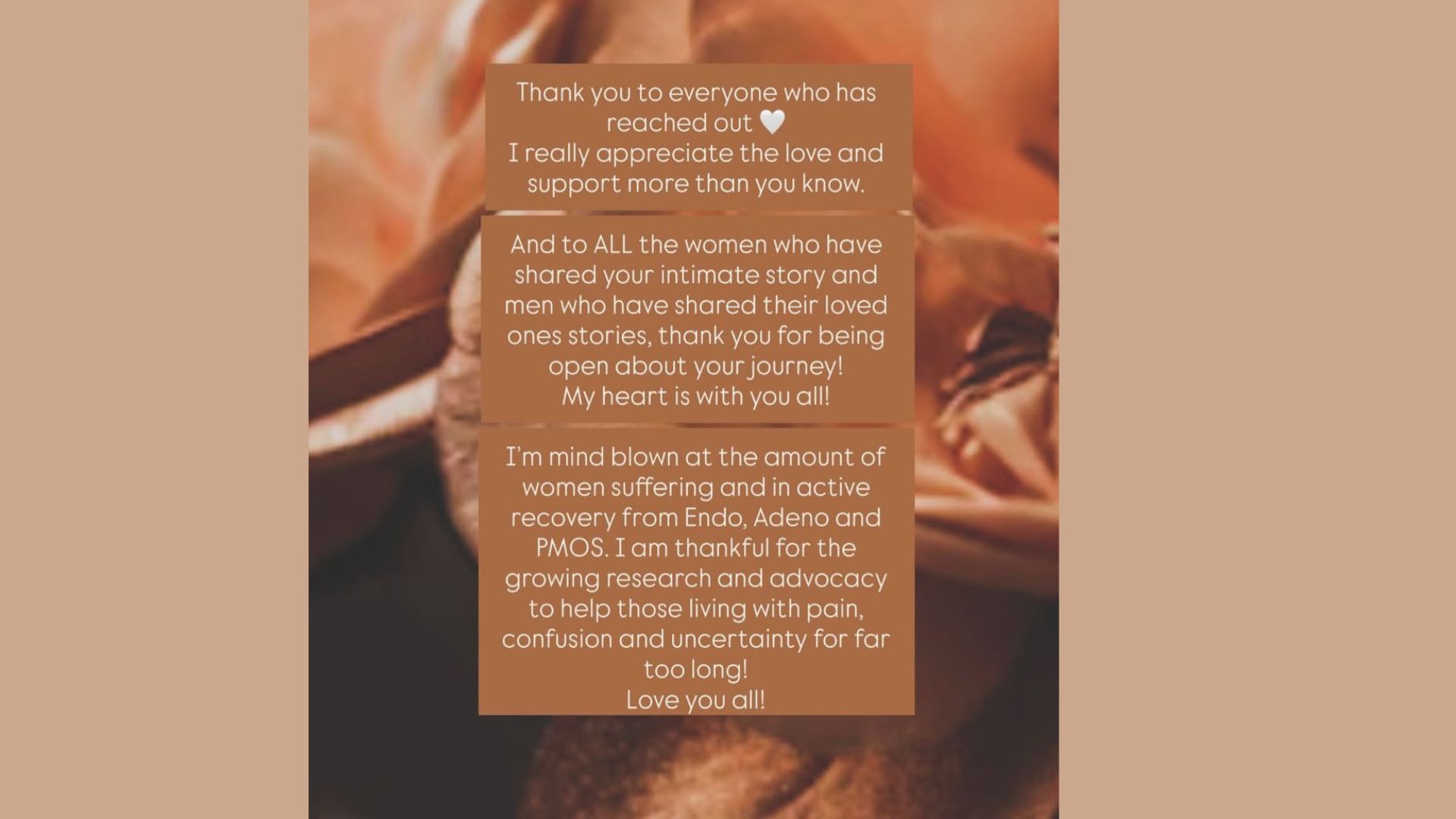 Courtney Hope included a follow-up thank you to her original Instagram Story | Image: Courtney Hope, IG
