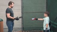 Cody and James shared time at the batting cages | Image: ABC