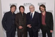 (L-R) Shane Fogerty, John Fogerty, Steve Miller and Tyler Fogerty pose backstage during the 2026 Songwriters Hall Of Fame Induction Ceremony at The New York Marriott Marquis on June 11, 2026 in New York City - Source: Getty