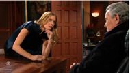 Phyllis Summers (Michelle Stafford) and Victor Newman (Eric Braeden) have squared off in the boardroom on The Young and the Restless | Image: CBS