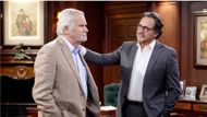 Eric Forrester (John McCook) is where he belongs with his son, Ridge (Thorsten Kaye), at Forrester Creations on B&B | Image: JPI