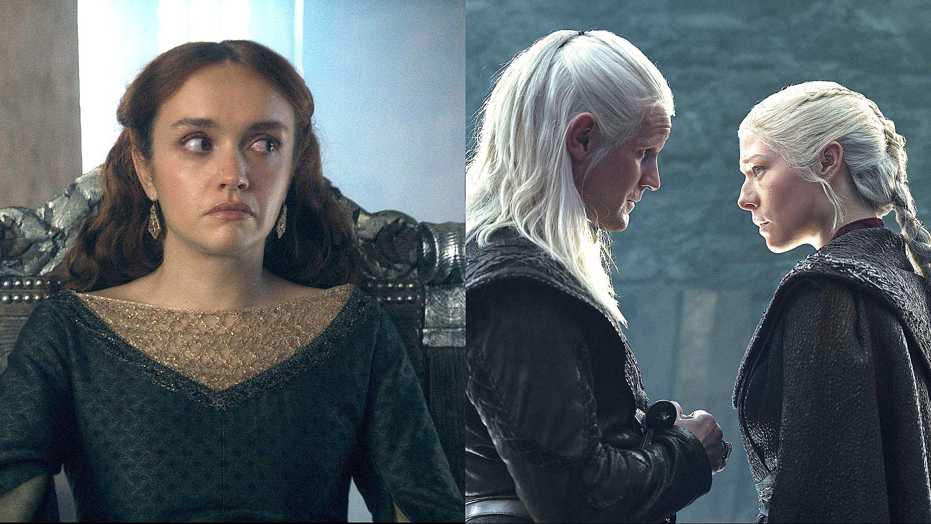 Alicent Hightower, Daemon Targaryen with Rhaenyra (Image via X/@HouseofDragon)