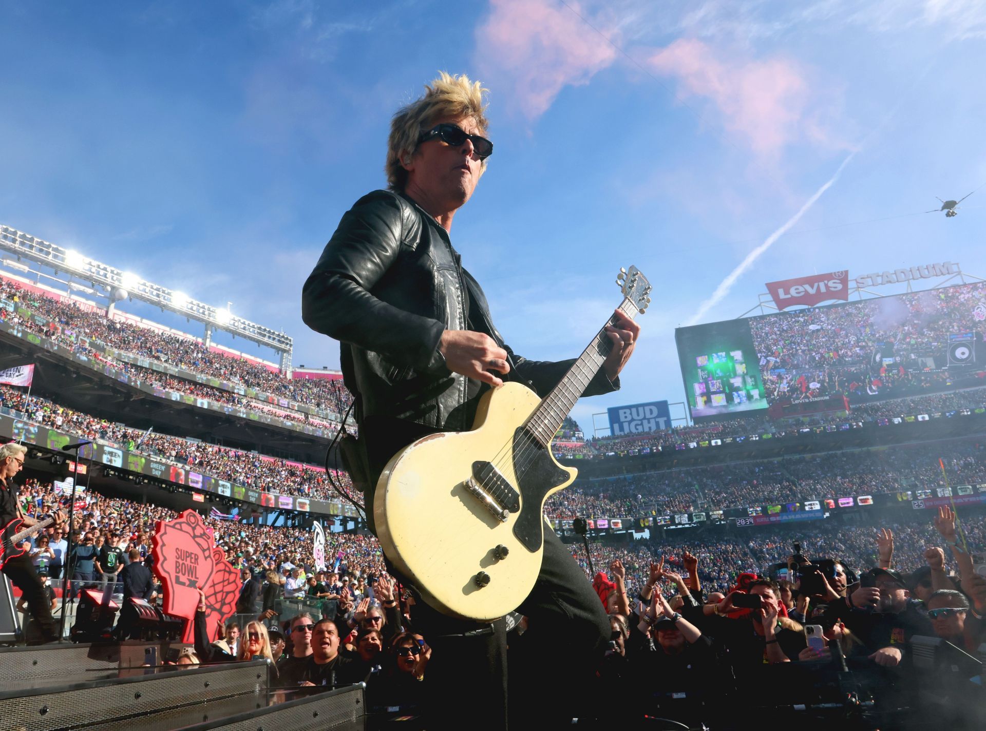 Billie Joe Armstrong of Green Day performs onstage during the Super Bowl LX Pregame - Source: Getty