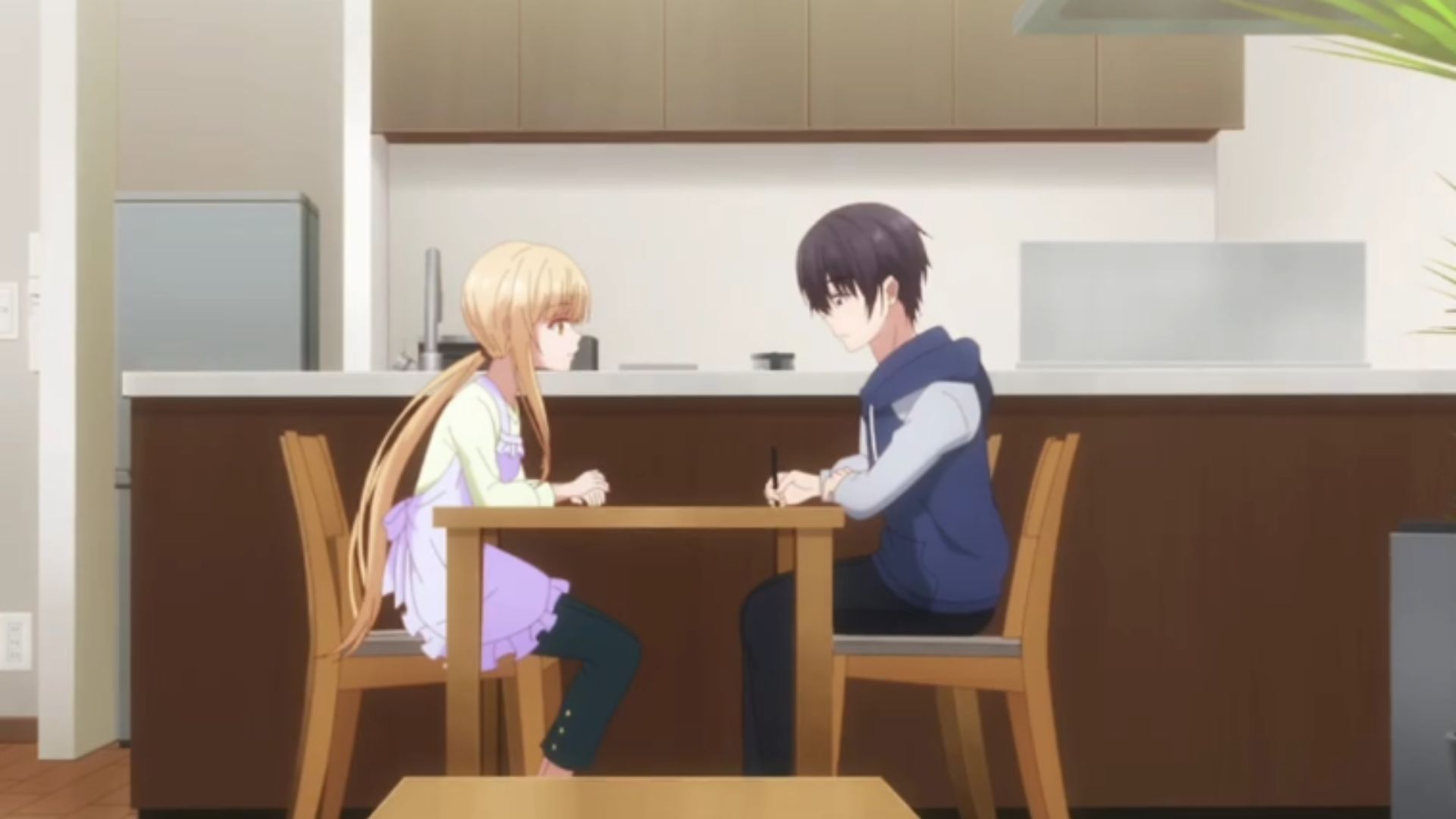 Amane and Mahiru studying together - Source: Project No. 9