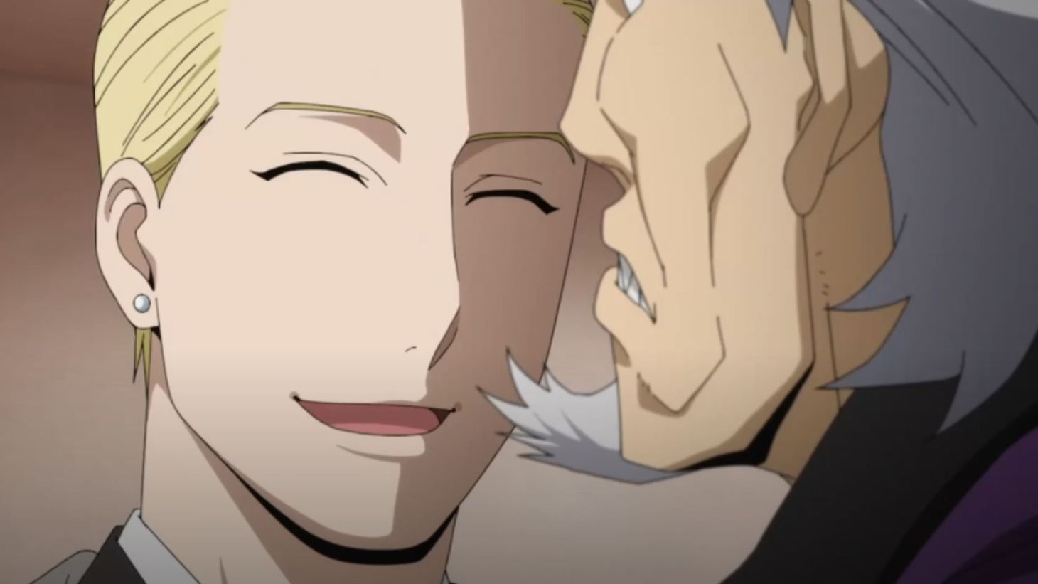 Asuma meets his uncle in the Daemons of the Shadow Realm Episode 12 - Source: Studio Bones Film