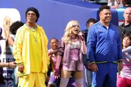 Ronaldinho, Madonna, and Ronaldo perform during Spain v Argentina: Final - Source: Getty