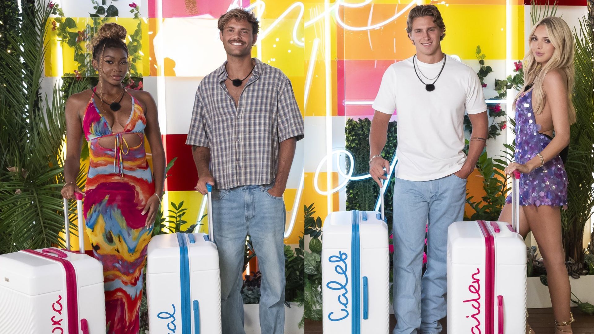 The two pairs eliminated (Image via X/@loveislandusa)