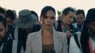 Adria Arjona in The Thomas Crown Affair (Image via YouTube/@AmazonMGMStudios)