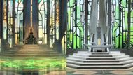 Leaked photo vs. the Shanghai Expo's set design (Images via X)