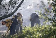 Orange County Fire Authority Battle the Narrow Fire in Ladera Ranch - Source: Getty