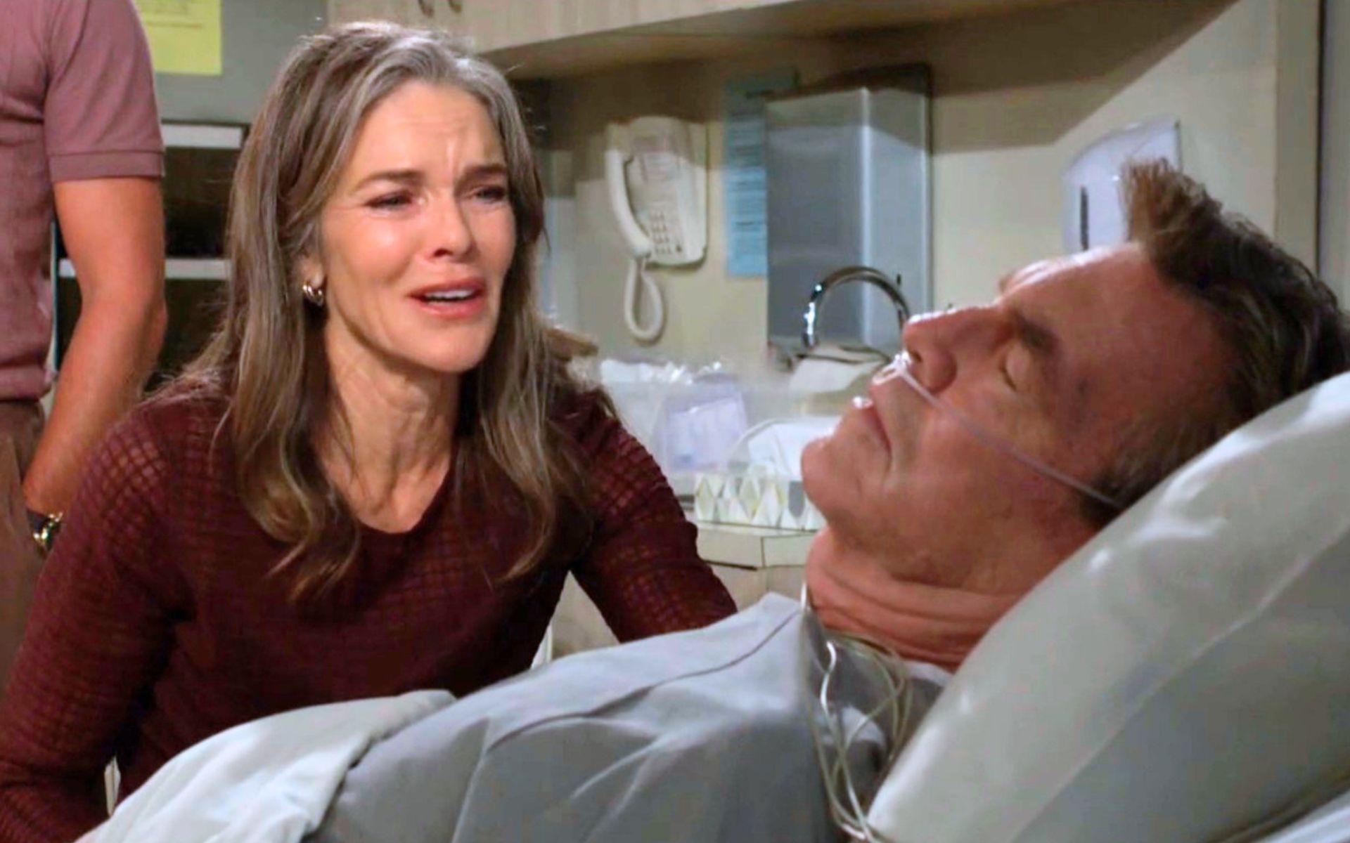 Diane rushes back to the hospital after posting bail | Image: CBS